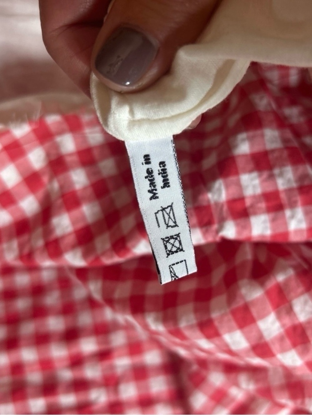 Sula Red White Gingham Cotton Maxi Dress Oversized Lagenlook Prairie Size XS - Picture 7 of 12